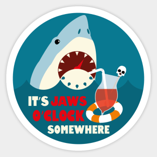 Shark O'Clock Sticker